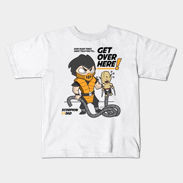 GET OVER HERE! (Scorpion and Baraka) Kids T-Shirt by gscottdesign